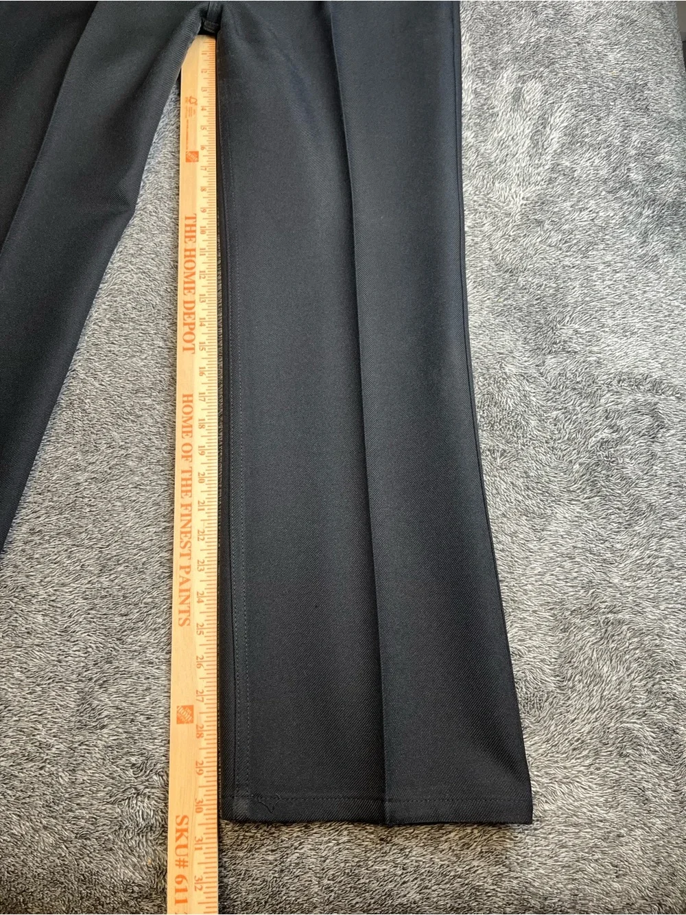 Levi's Sta-Prest Pants Mens 38x30 Black Poly Blend Straight Leg Vintage Retro